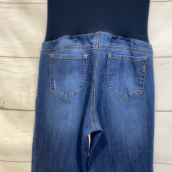 1822 brand maternity jeans boyfriend fit distressed full panel distressed 30” - Picture 8 of 11